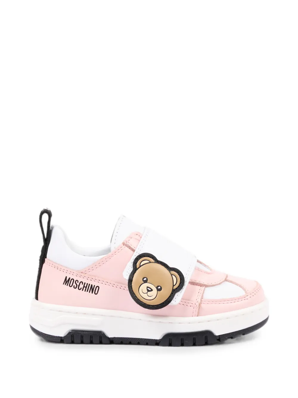 Moschino Kids Teddy Bear touch-strap sneakers Roze