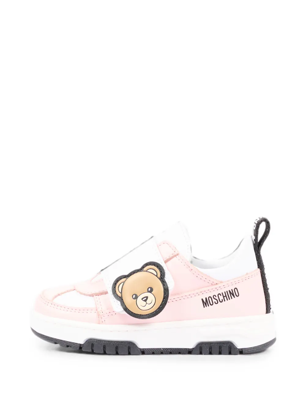 Moschino Kids Teddy Bear touch-strap sneakers Roze