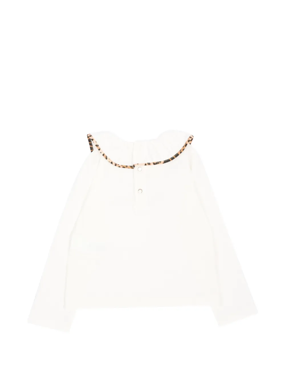Roberto Cavalli Junior T-shirt met geborduurd logo Beige