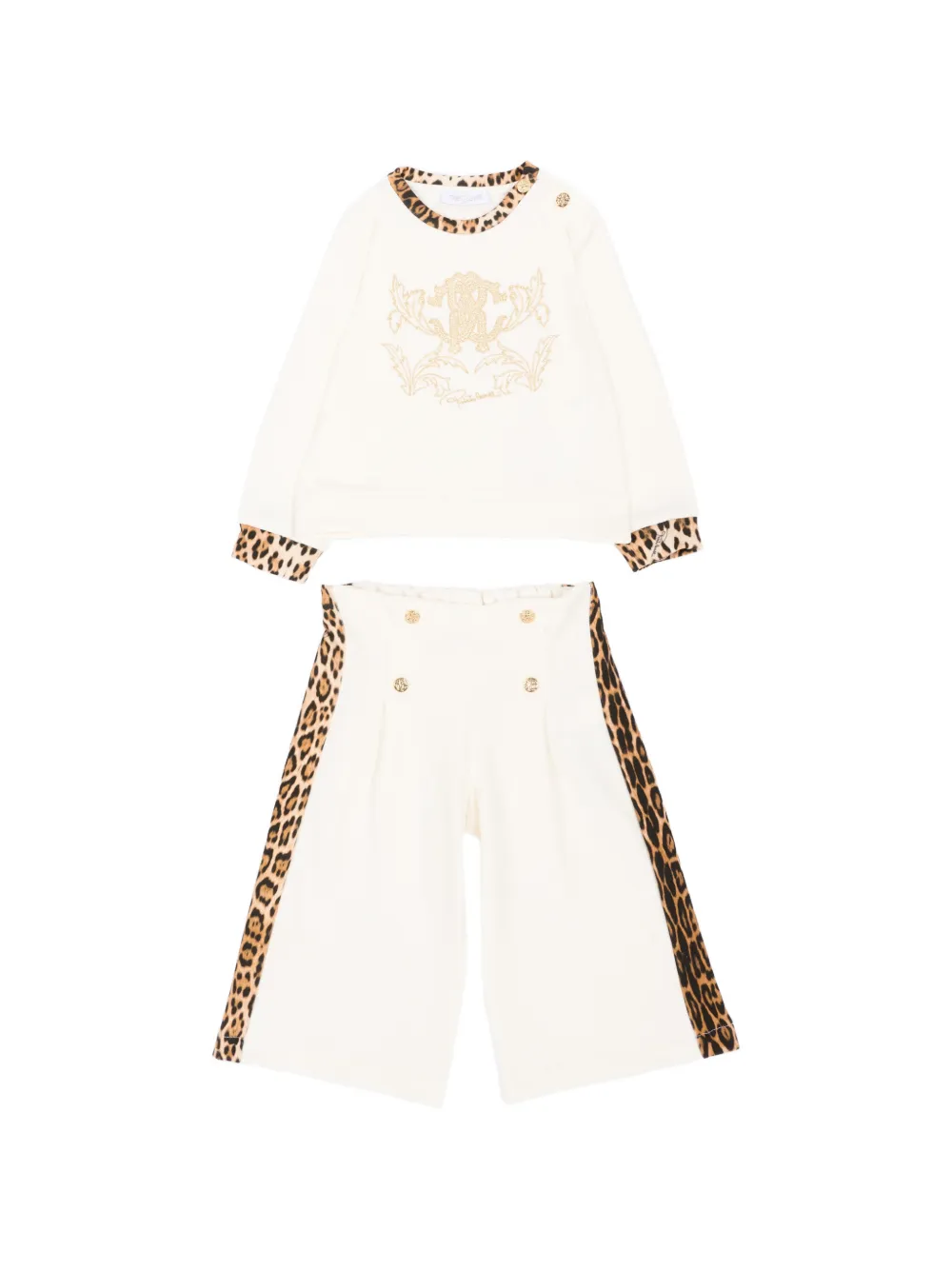 Roberto Cavalli Junior leopard-print trousers set | Neutrals | Image 1