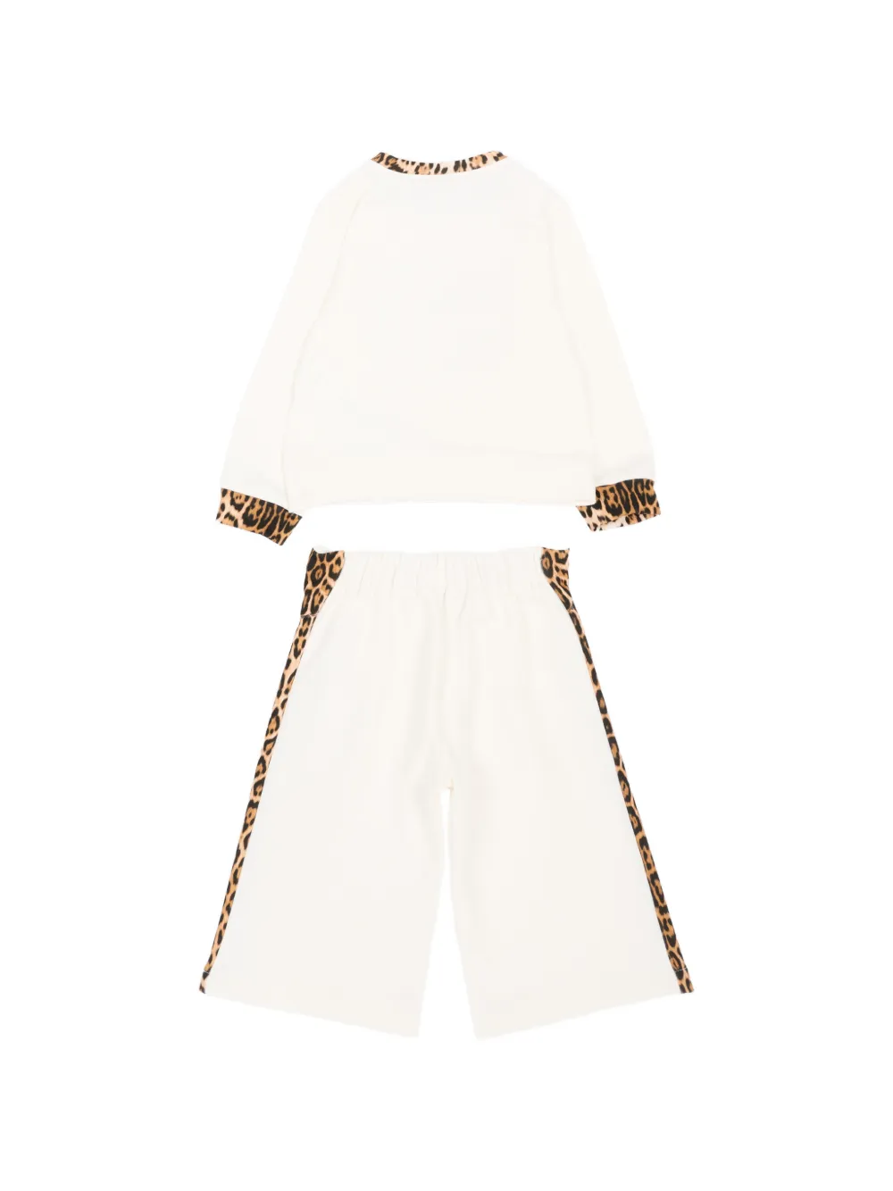 Roberto Cavalli Junior Broekset met luipaard-print Beige