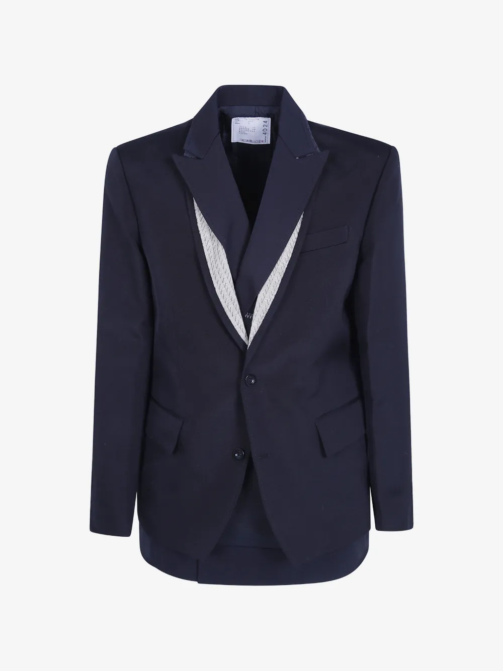 sacai layered silk blazer | Blue | Image 1