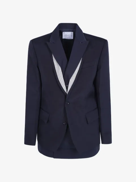 sacai blazer de seda a capas