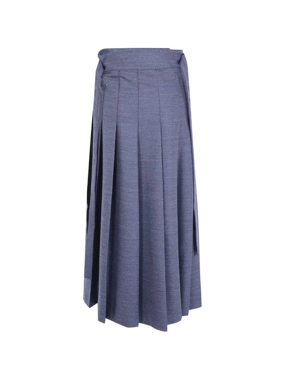 Róhe Rohe wollen midi-plooirok Blauw