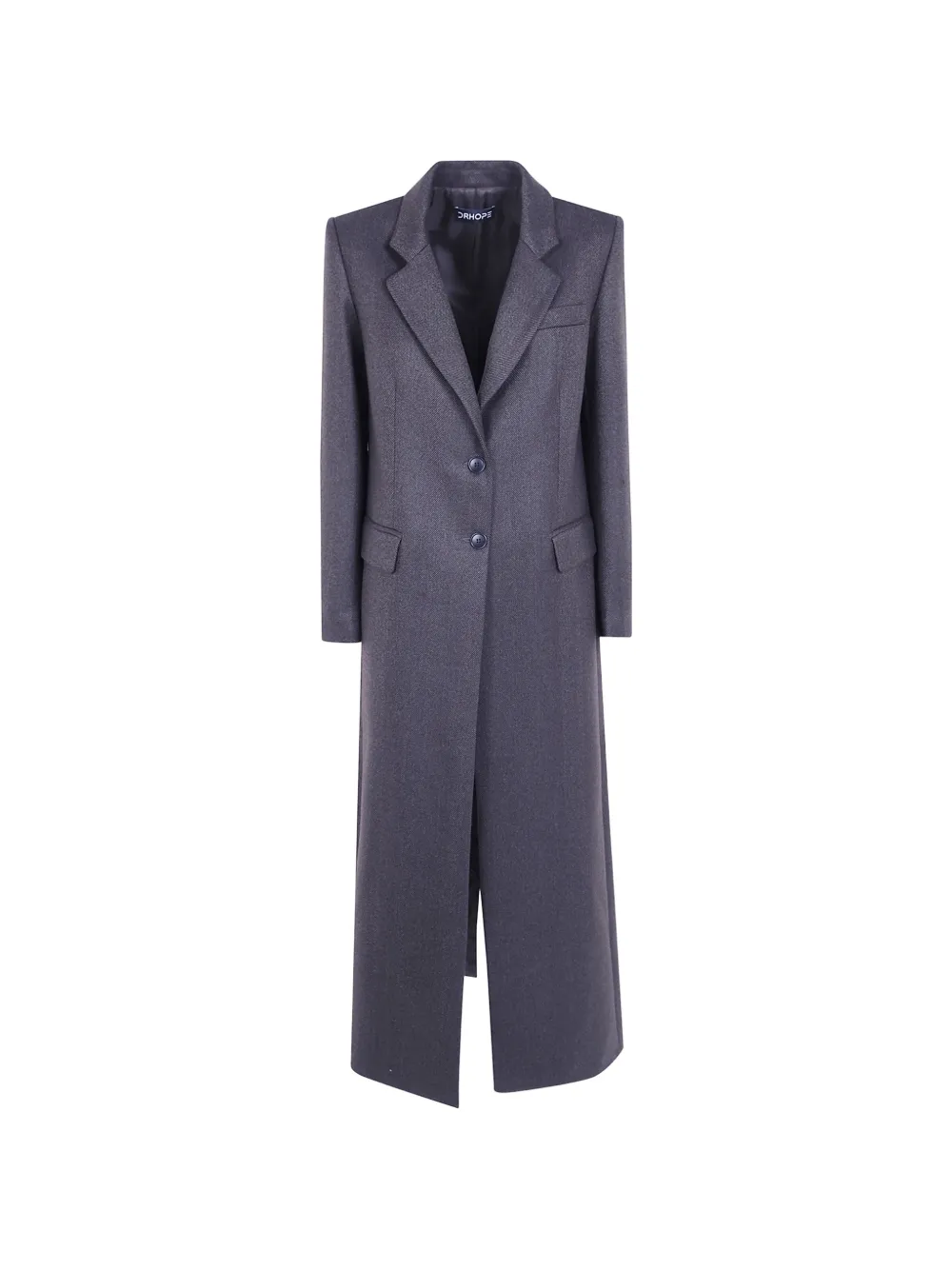 DRHOPE herringbone single-breasted coat - Grigio