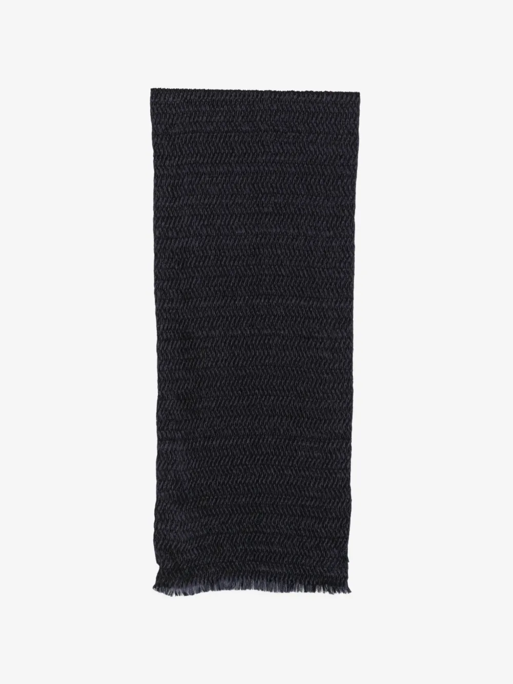 Giorgio Armani テクスチャード フリンジ スカーフ | ブラック | Image 1
