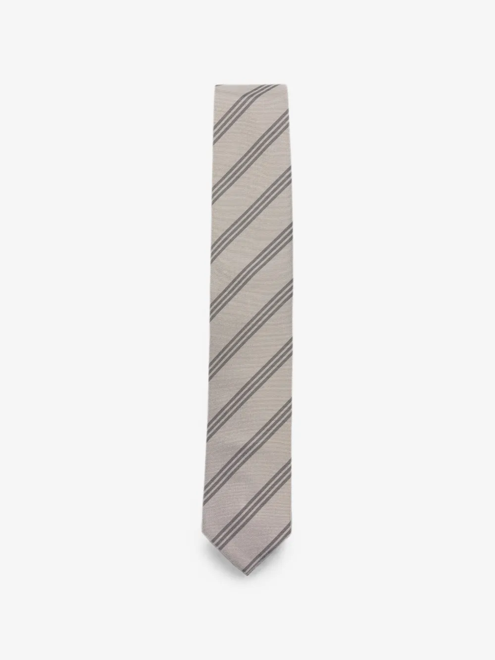 Lardini striped-pattern tie | neutral | Image 1