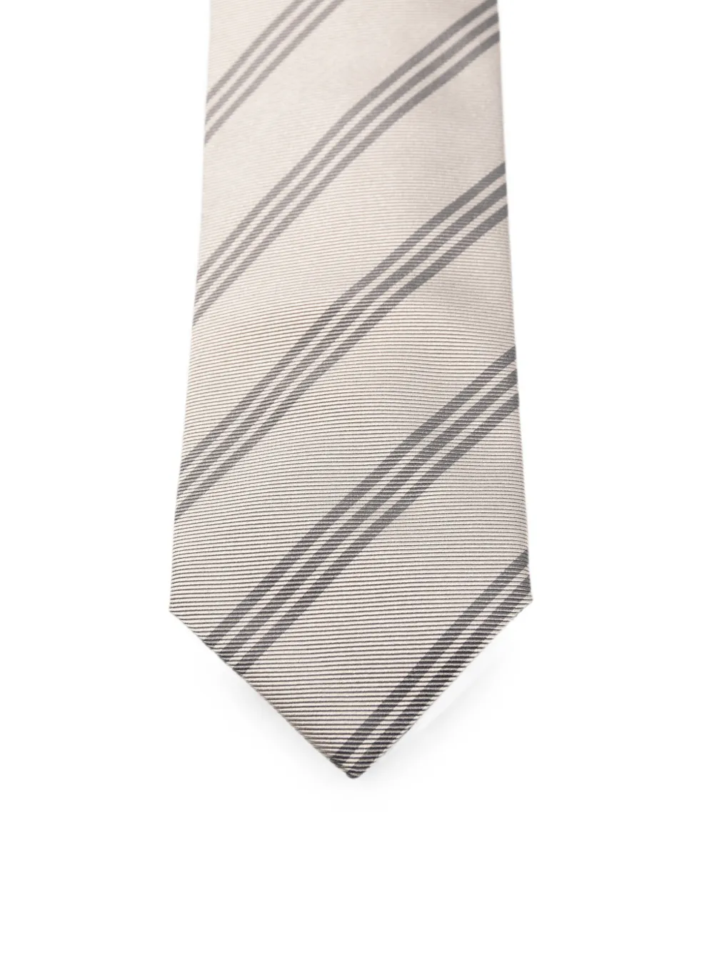 Lardini Gestreepte stropdas Beige