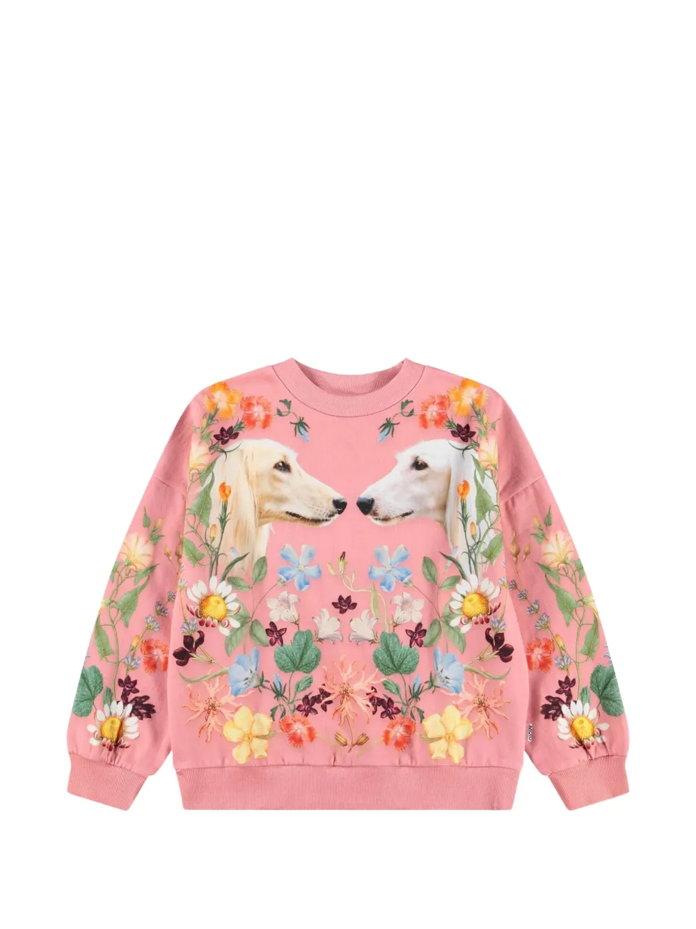 Molo Afghan Hounds floral-print sweater - Pink