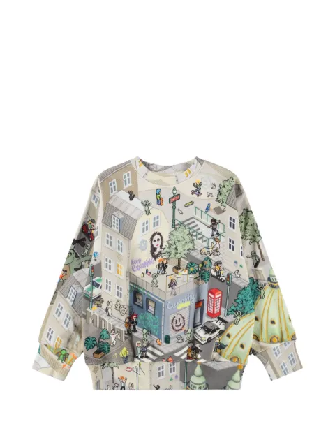 Molo pixel-print cotton sweater