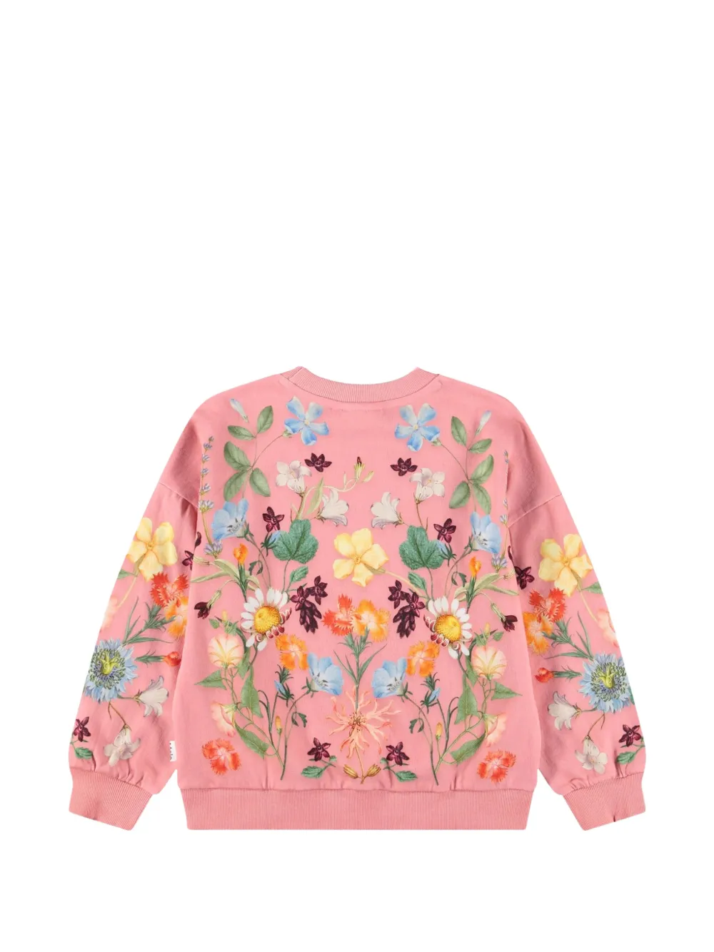 Molo dog-print floral-pattern sweater Roze