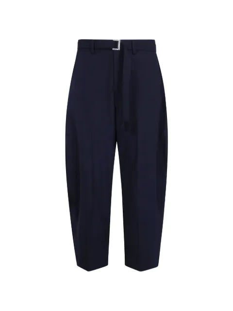 sacai belted tailored trousers