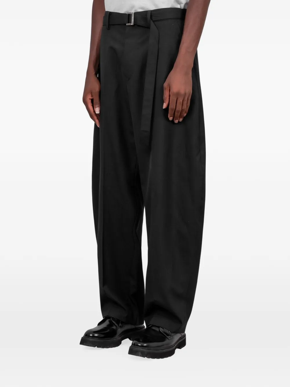 sacai Broek met ceintuur Blauw