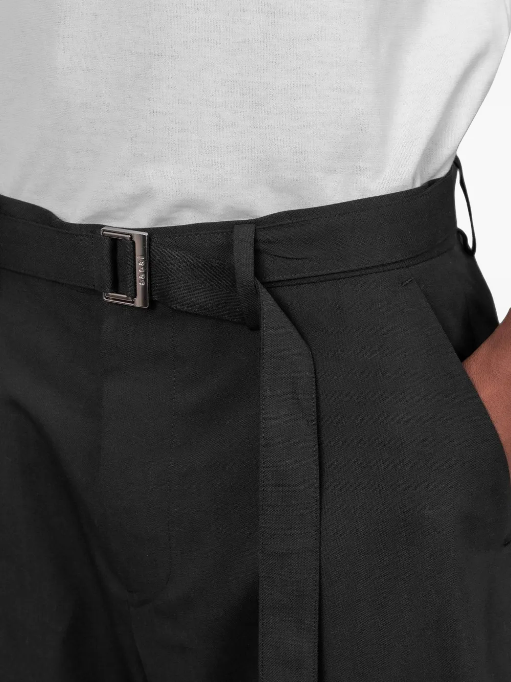 sacai Broek met ceintuur Blauw