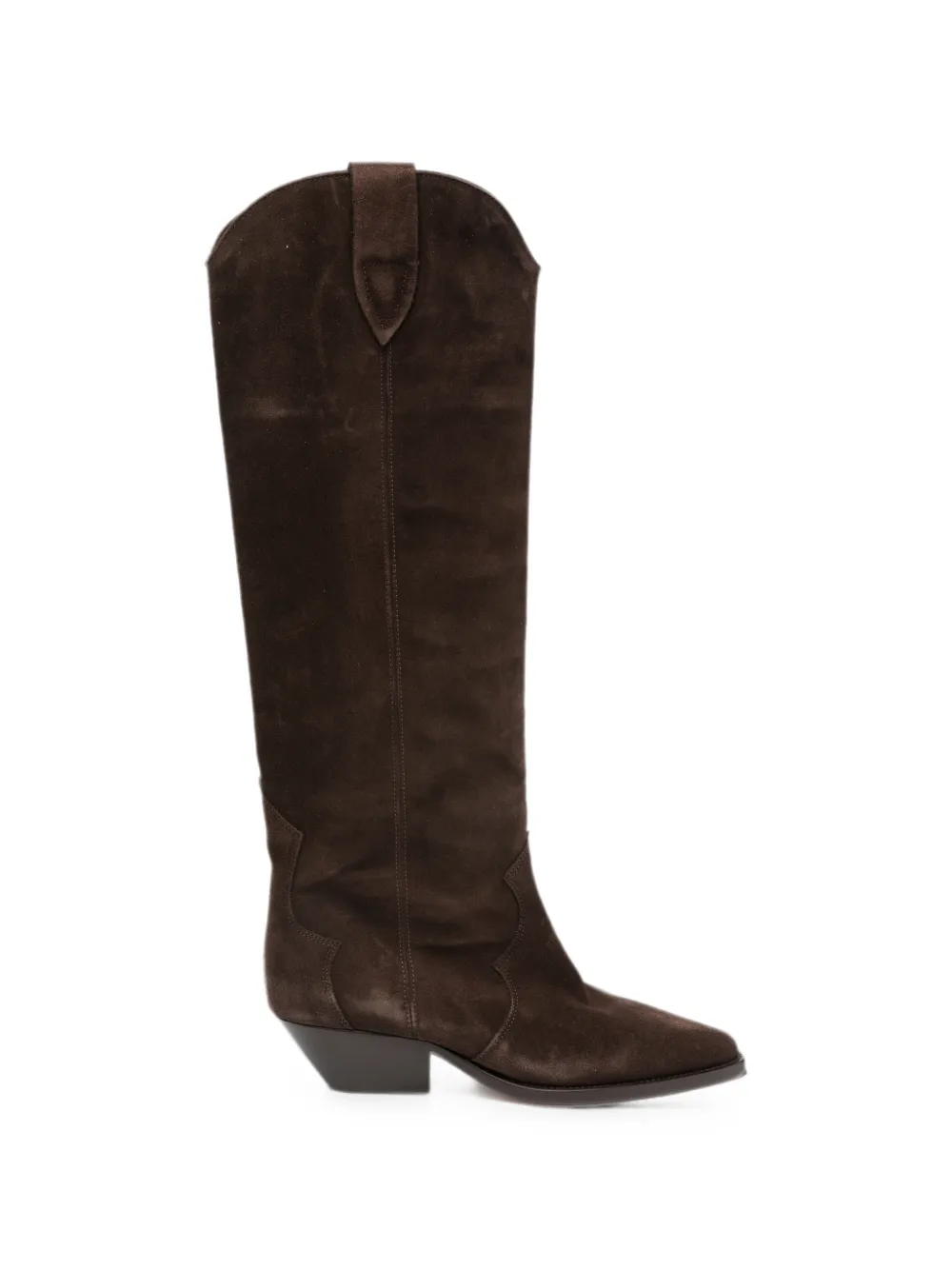 ISABEL MARANT Western-style knee-length suede boots Bruin