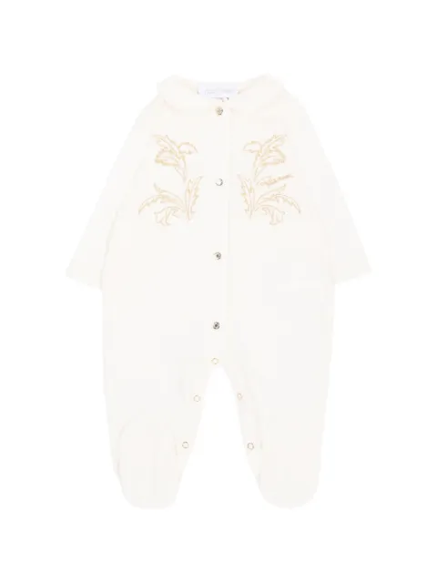 Roberto Cavalli Junior pelele bordado con cuello Peter Pan