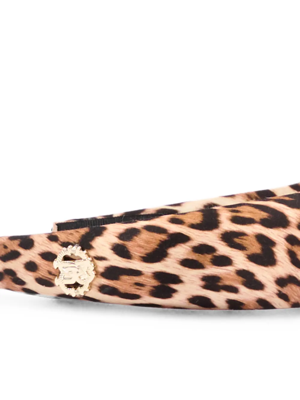 Roberto Cavalli Junior Haarband met luipaard-print en logo-plakkaat Beige