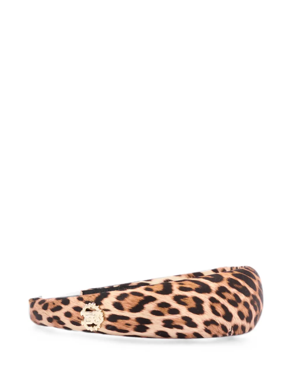 Roberto Cavalli Junior Haarband met luipaard-print en logo-plakkaat Beige