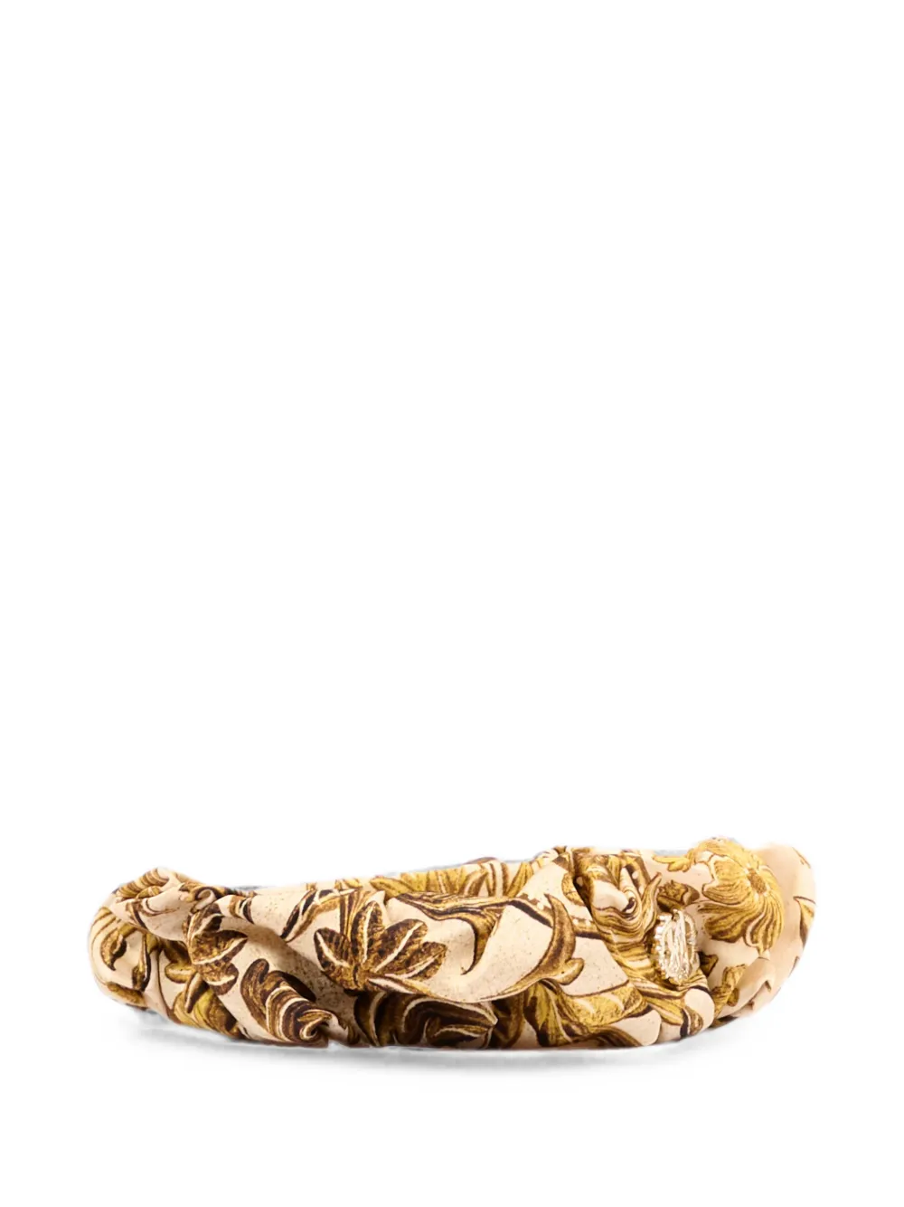Roberto Cavalli Junior Haarband met bloemen-print en ruches Beige