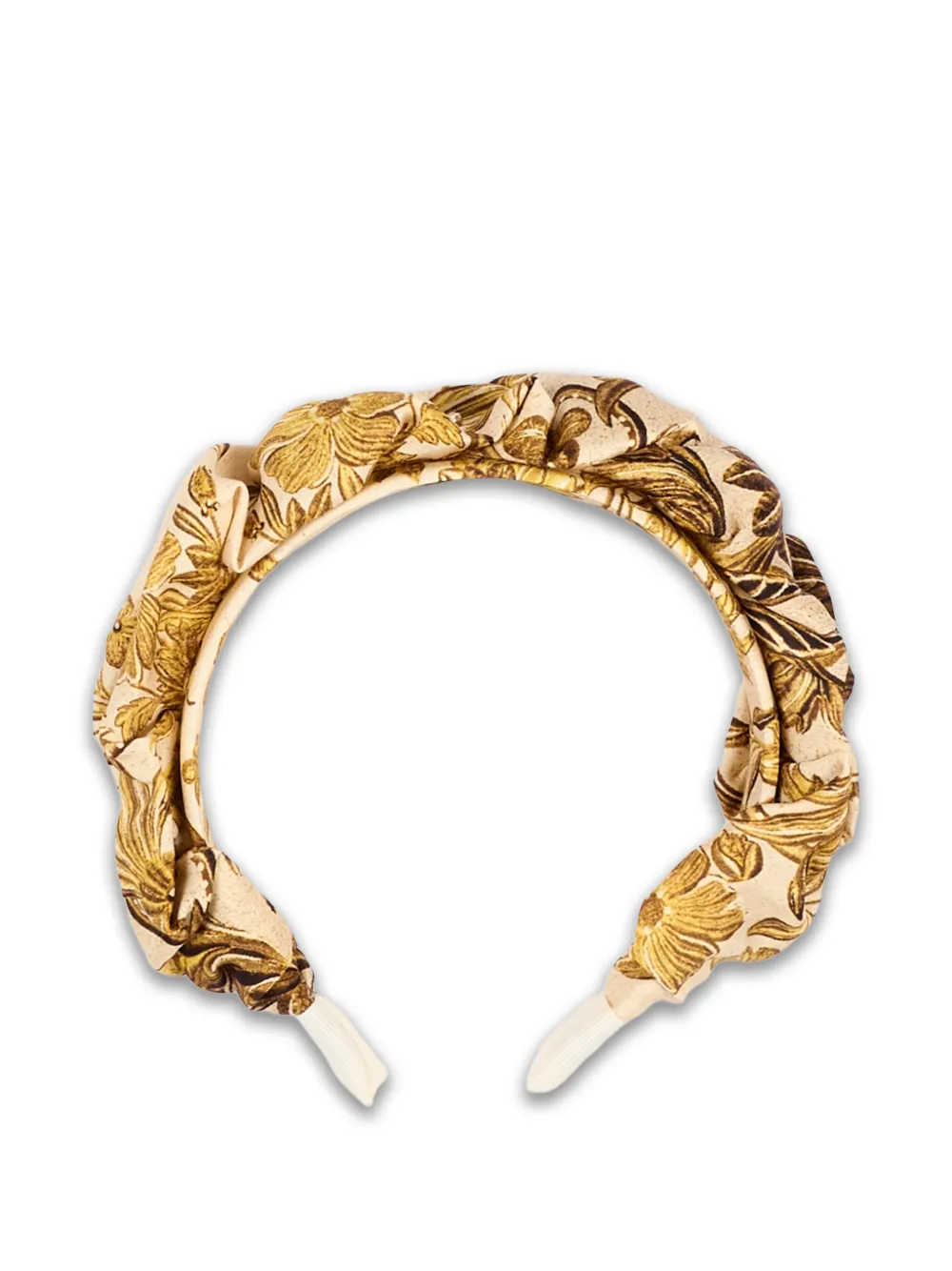 Roberto Cavalli Junior floral-print ruched headband | Neutrals | Image 1