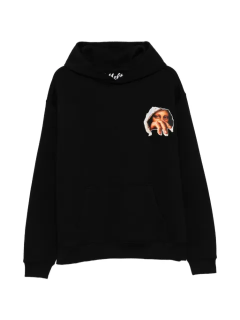 Melt graphic-print pouch-pocket hoodie
