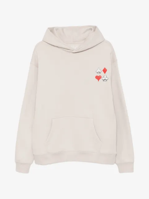 Melt playing-card-print hoodie