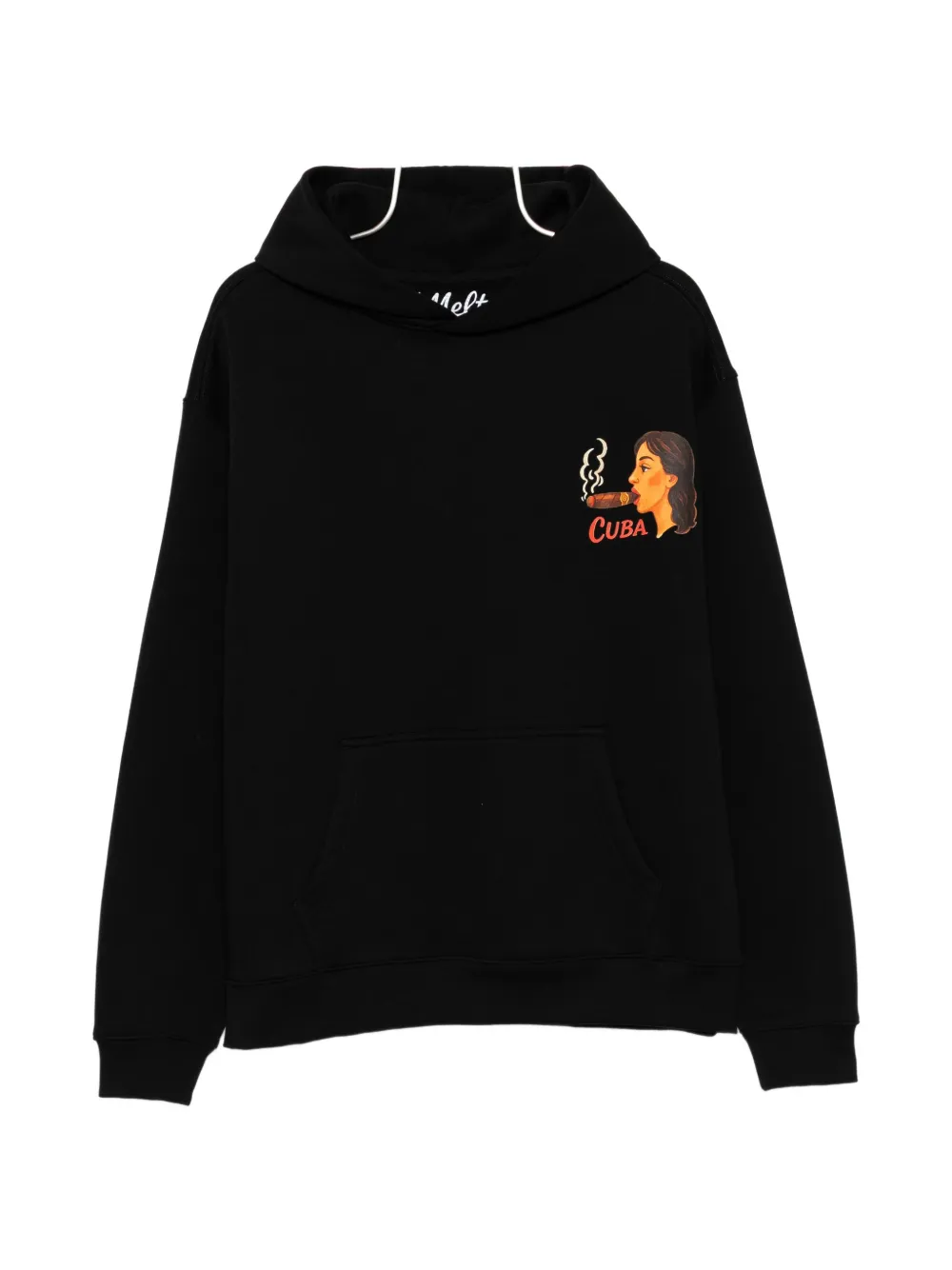 Melt graphic-print hoodie - Schwarz
