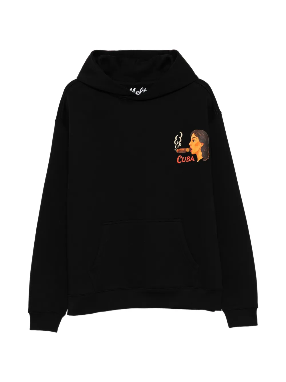 Melt graphic-print hoodie - Nero