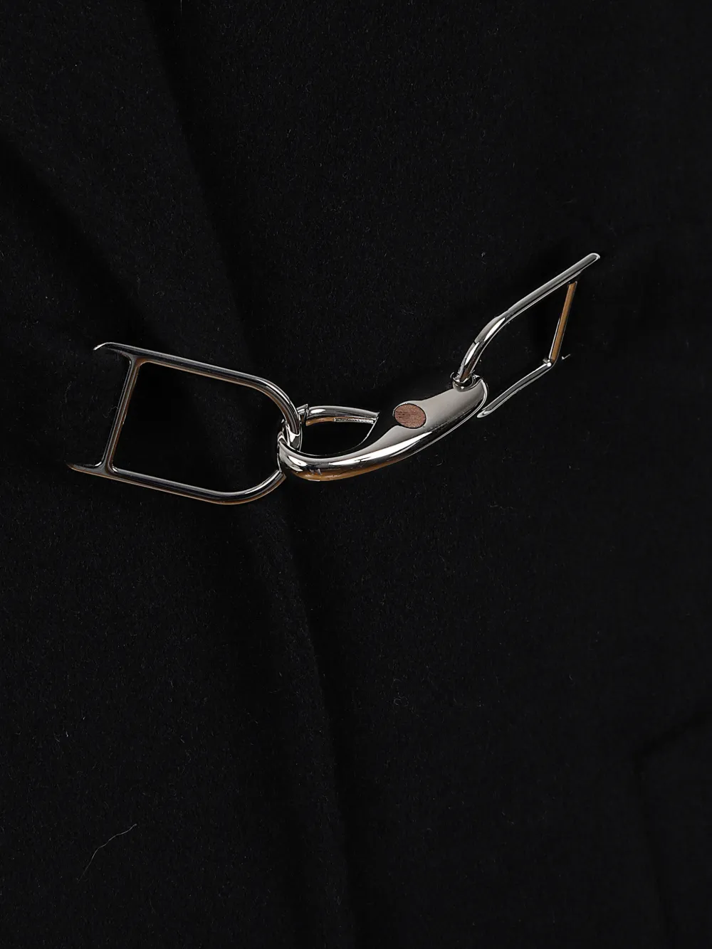 Gabriela Hearst hook-fastening notched-lapel coat Zwart