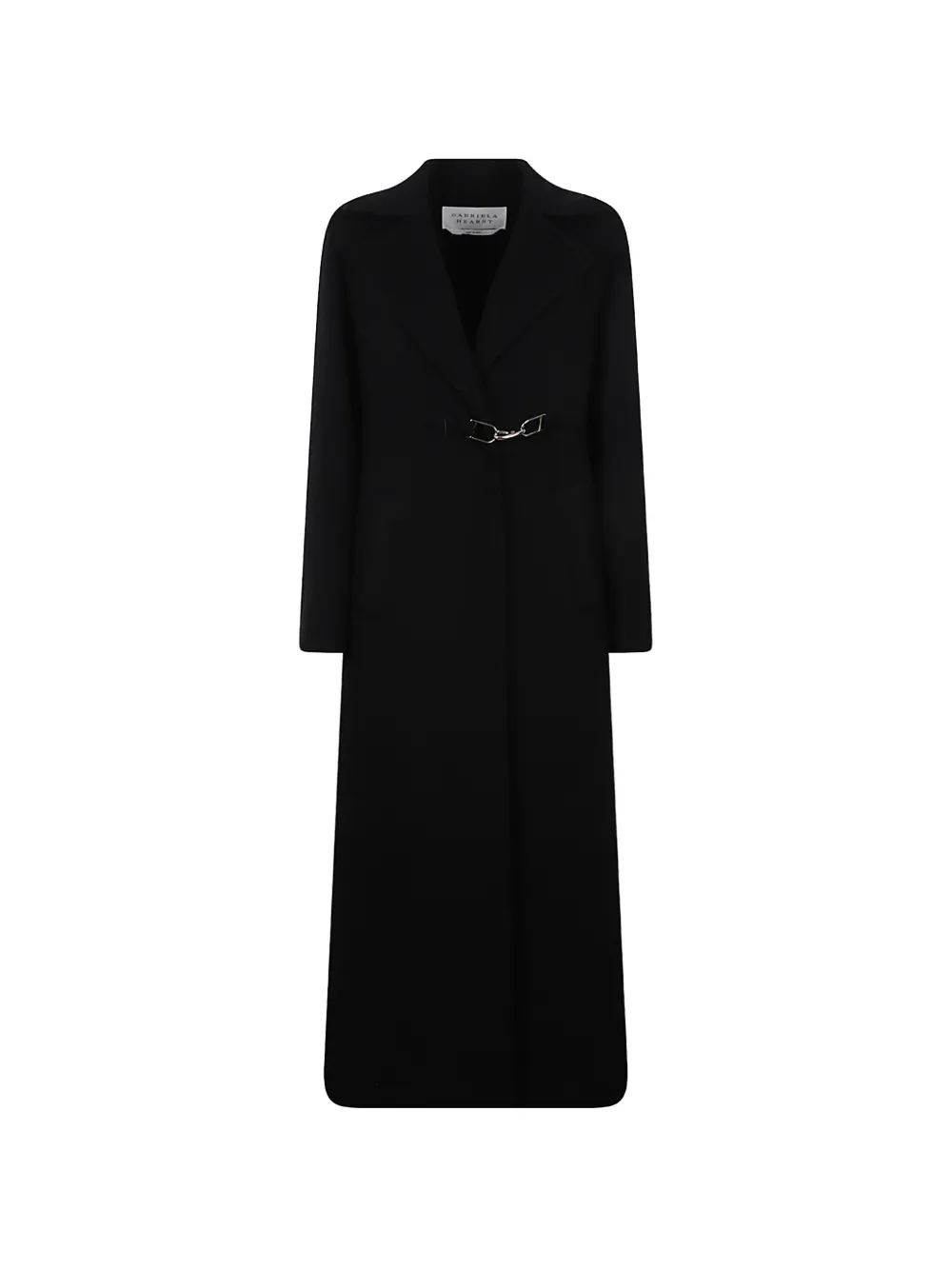 Gabriela Hearst hook-fastening notched-lapel coat - Black