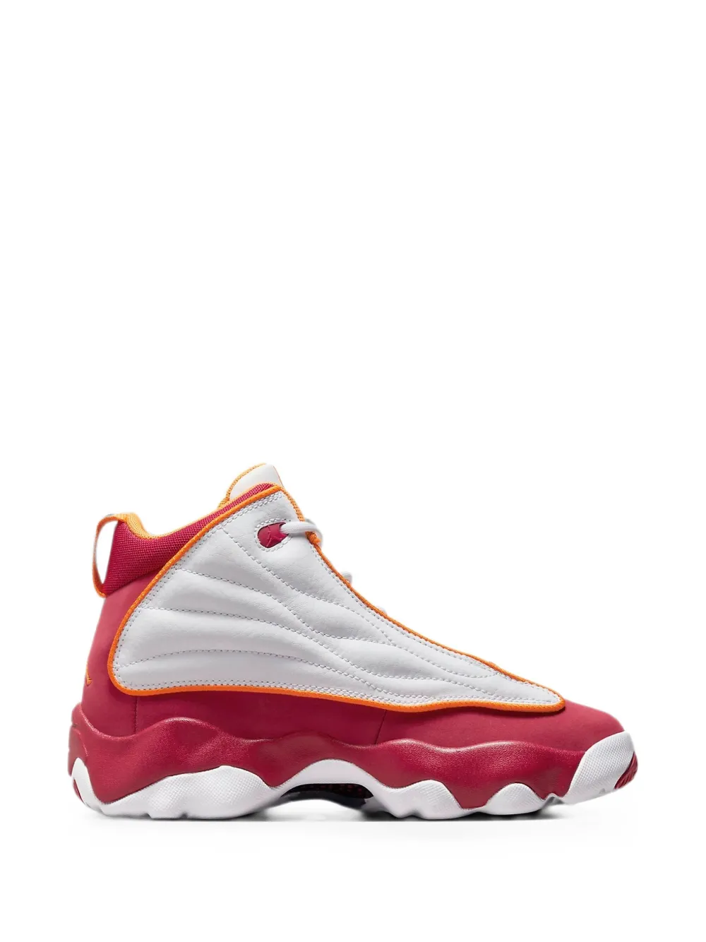 Jordan Kids Pro Strong "White Cardinal Red Vivid Orange" sneakers Wit
