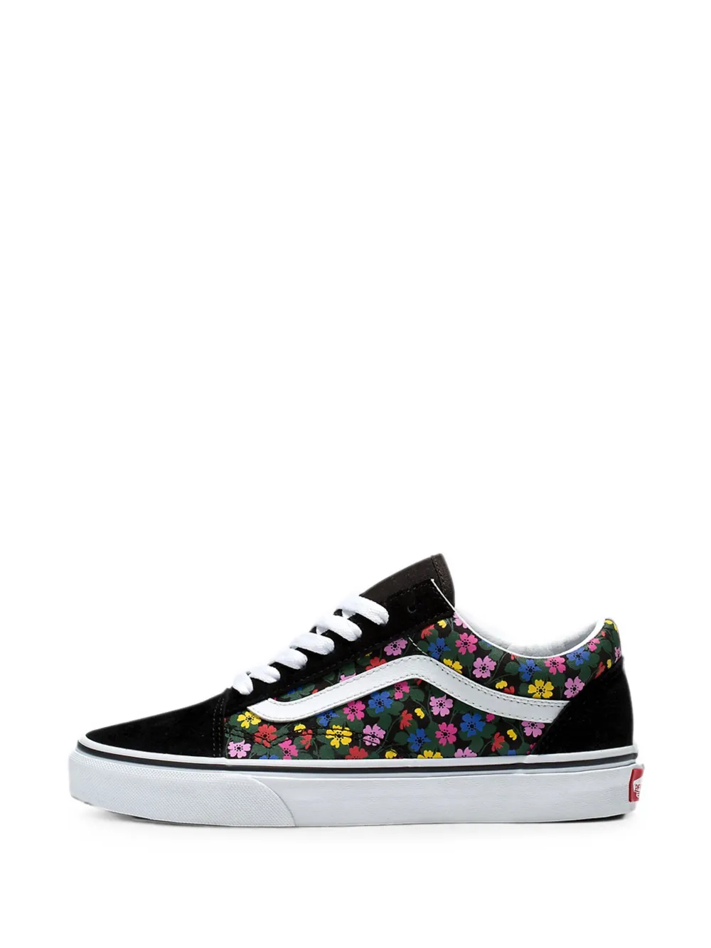Vans Kids Old Skool floral-print sneakers Zwart