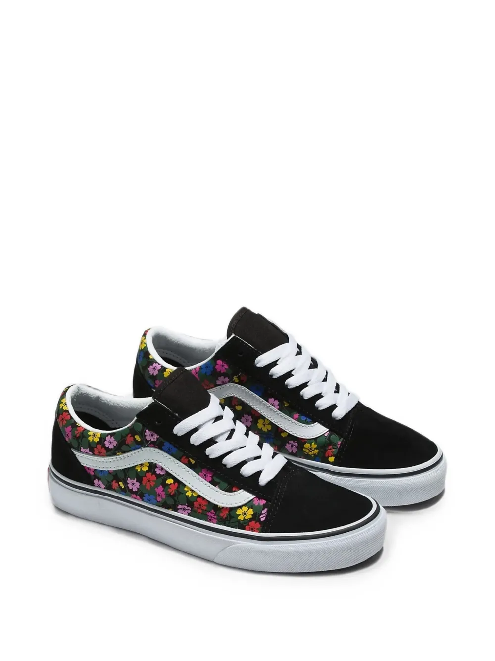 Vans Kids Old Skool floral-print sneakers - Nero