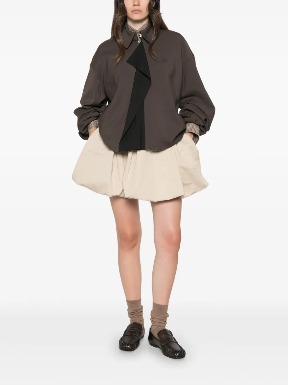 LOEWE Jack met geborduurd logo Bruin