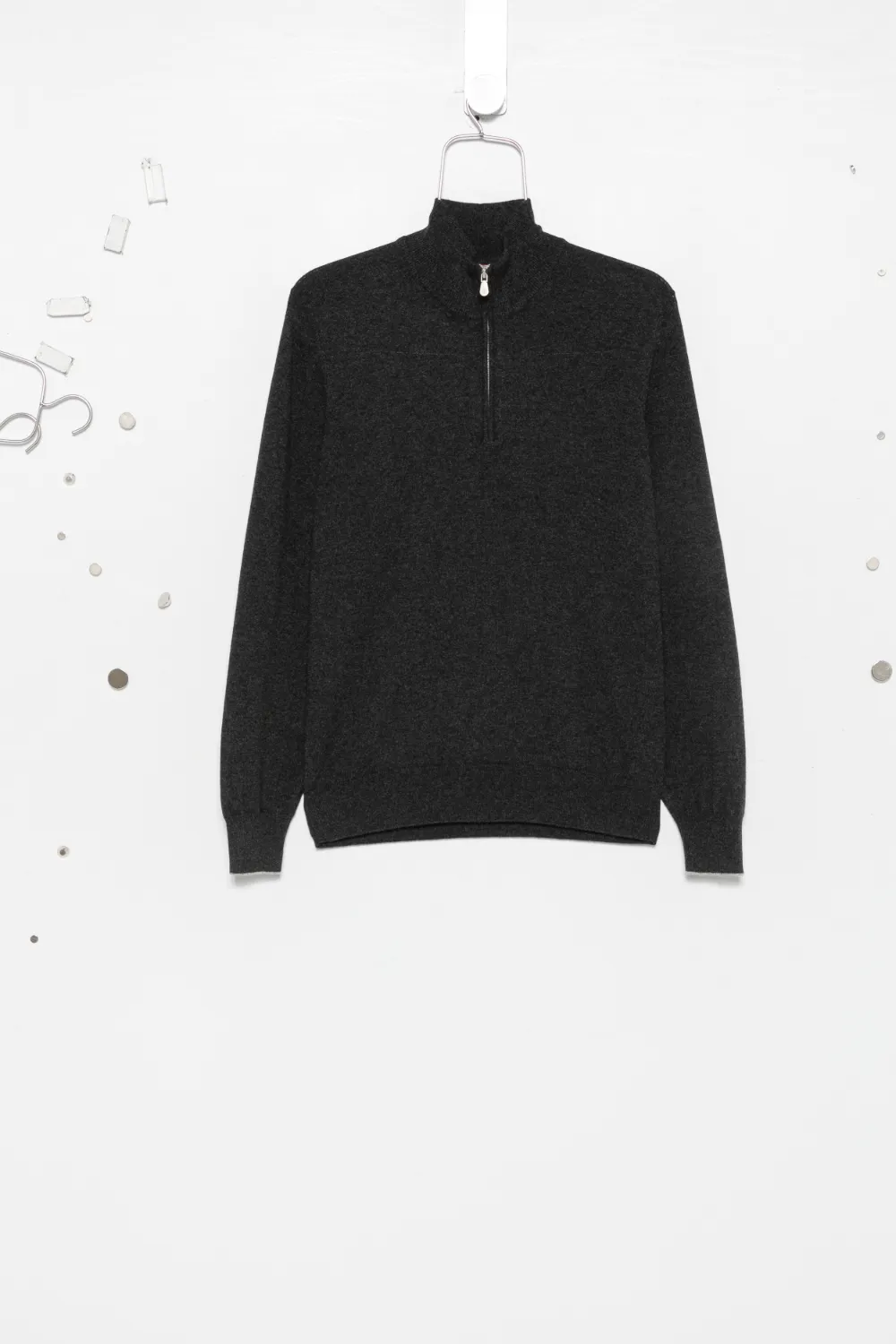 Brunello Cucinelli half-zip wool sweater - Grey