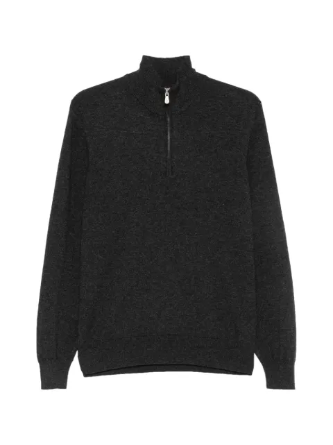 Brunello Cucinelli 하프 집업 울 스웨터