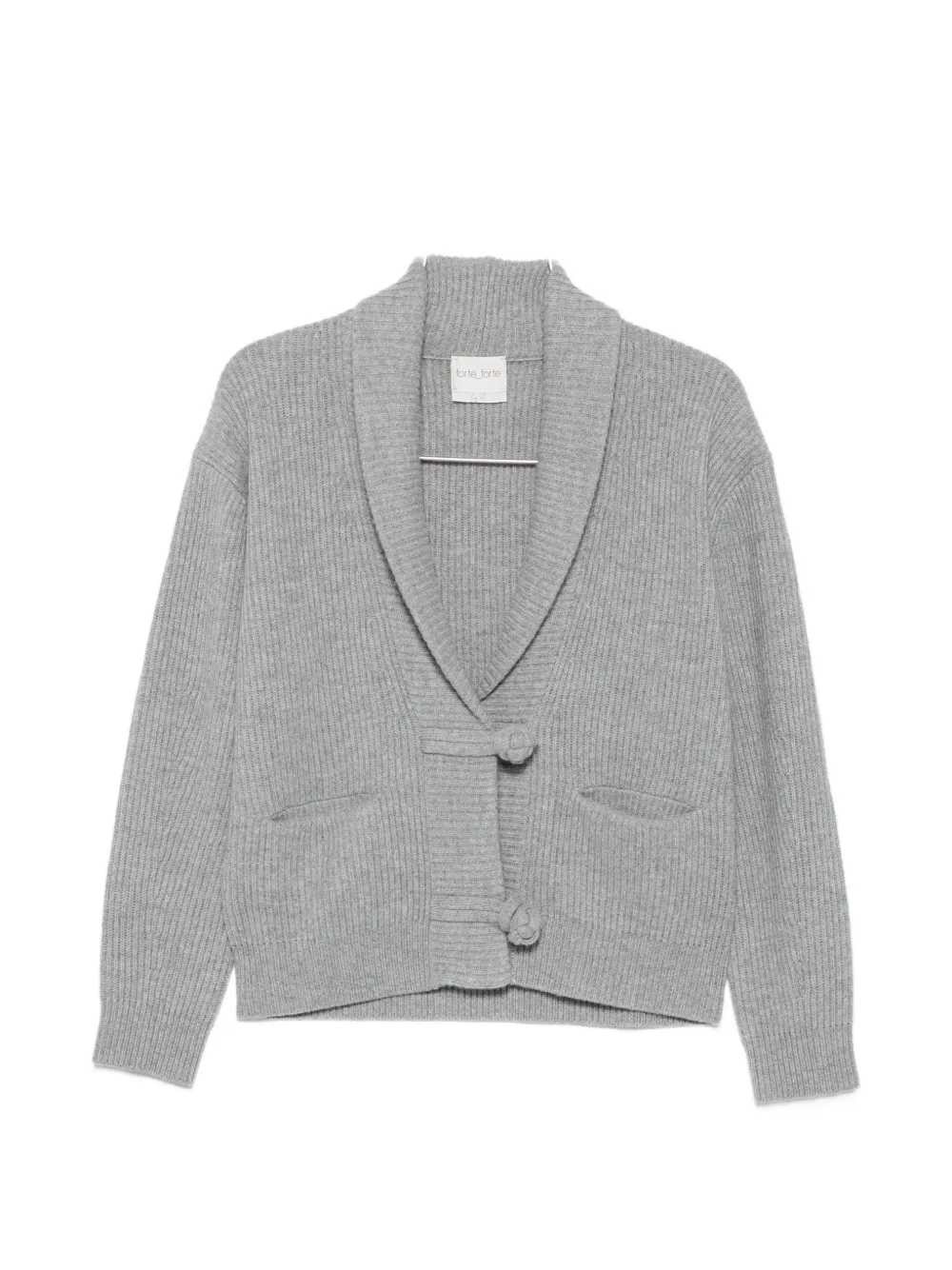 Forte Forte ribbed-knit shawl-collar cardigan - Gold
