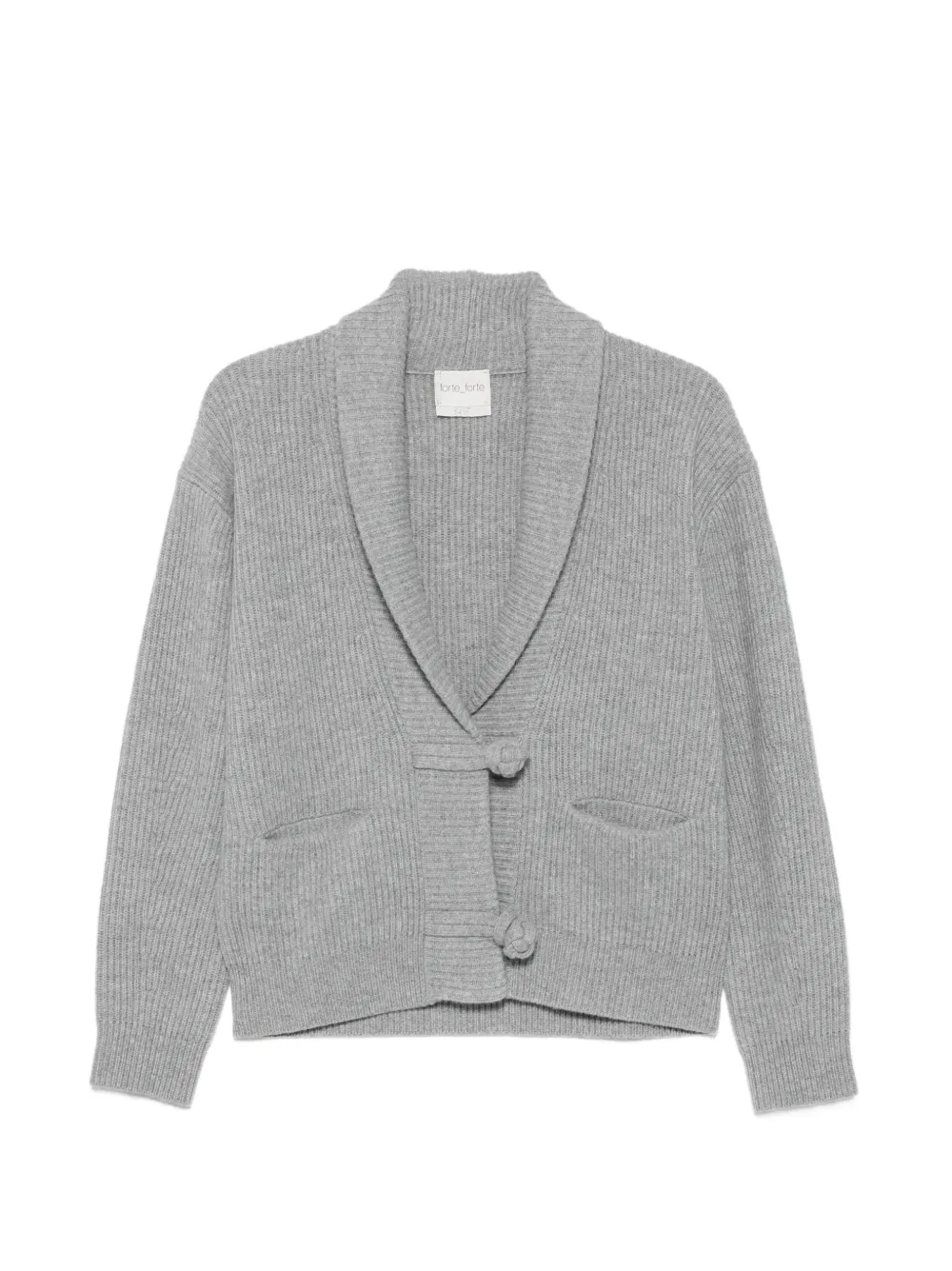 Forte Forte ribbed-knit shawl-collar cardigan - Gold