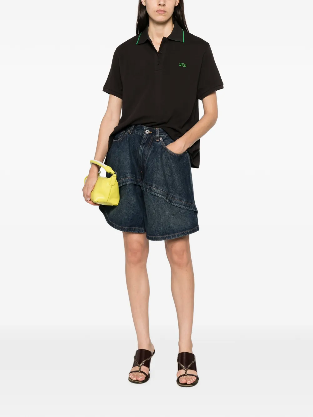 LOEWE Poloshirt met geborduurd logo Zwart
