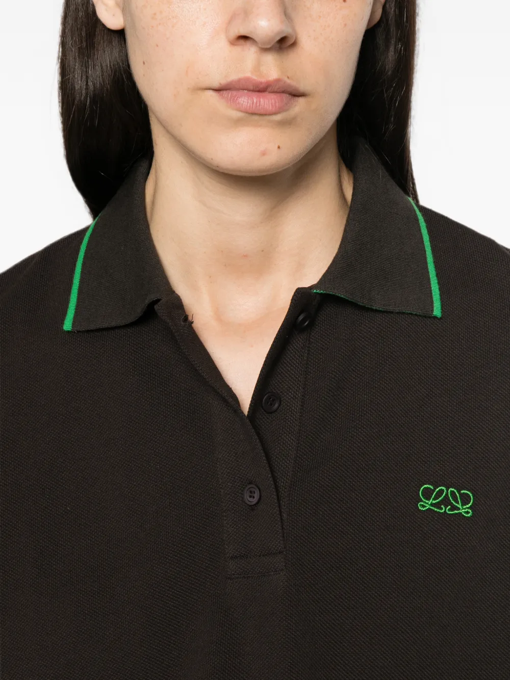 LOEWE Poloshirt met geborduurd logo Zwart