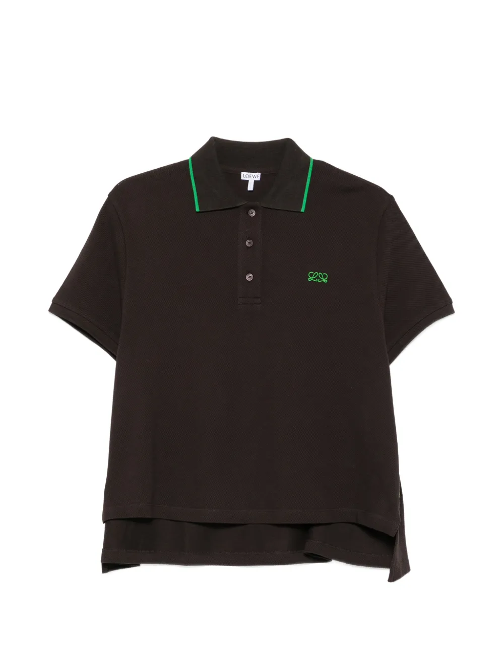 LOEWE logo-embroidered tipped polo shirt - Nero
