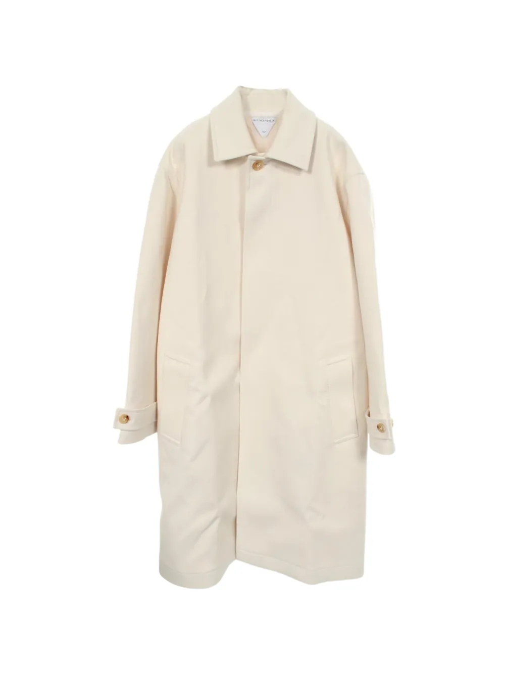 Bottega Veneta Pre-Owned 2010s buttoned-cuff single-breasted coat - Nude