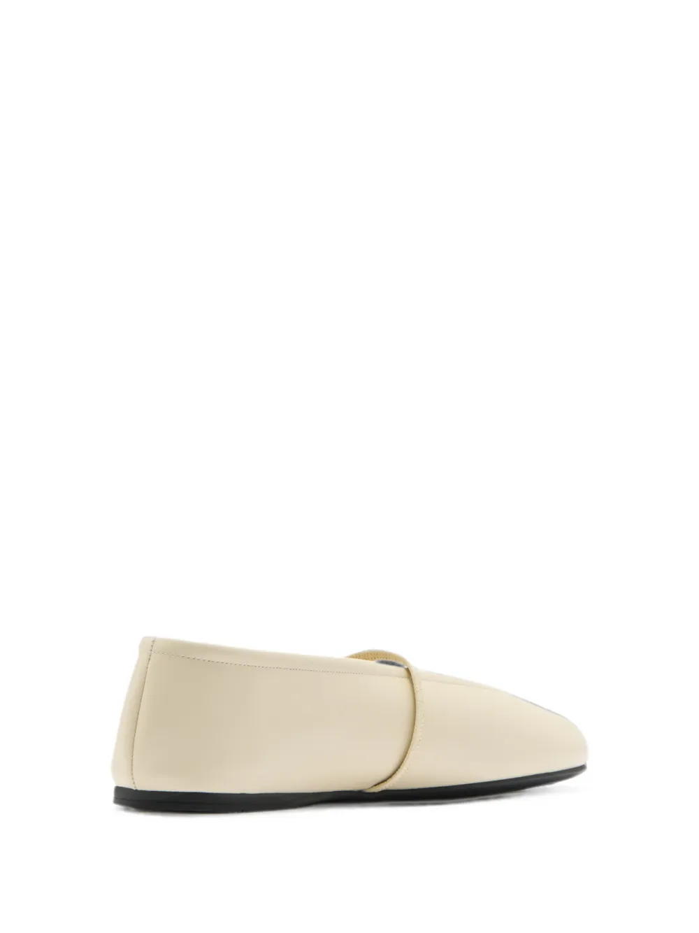 Miu logo-embossed ballet flats Beige
