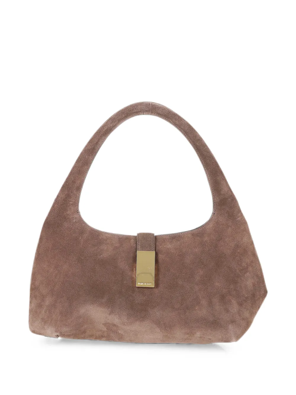 MOULIEBRE logo-plaque suede tote bag - Brown