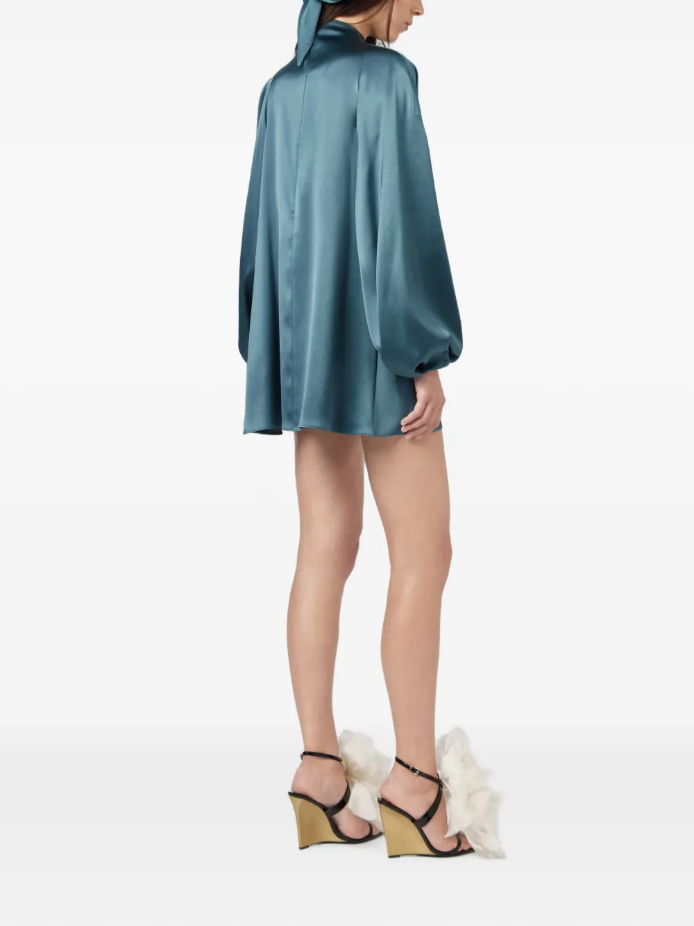 Giuseppe Di Morabito Mini-jurk met ballonmouwen Blauw