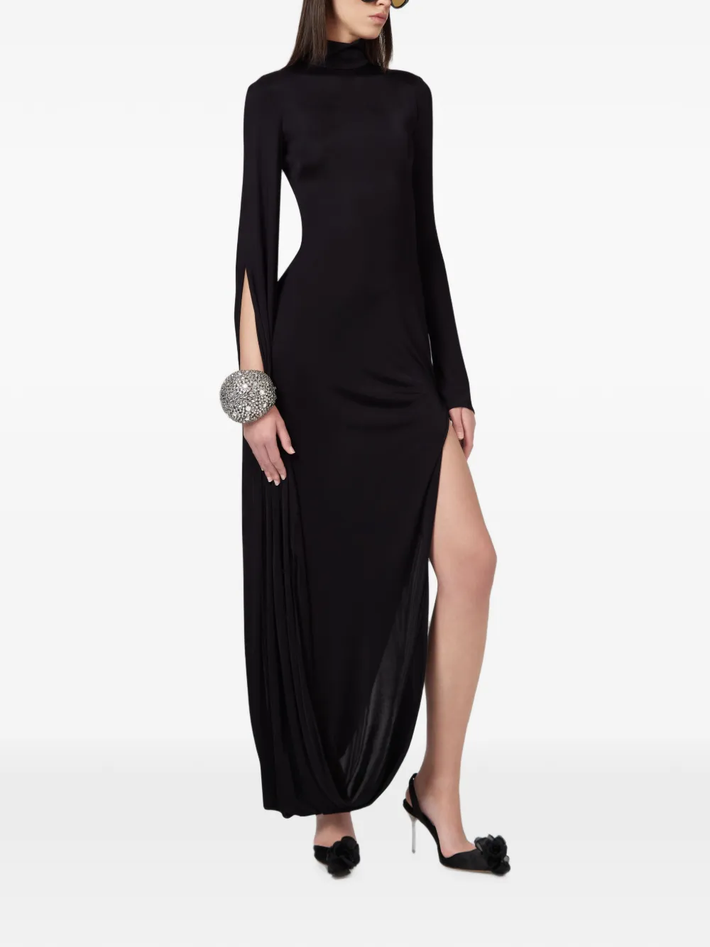 Giuseppe Di Morabito Maxi-jurk met zijsplit Zwart