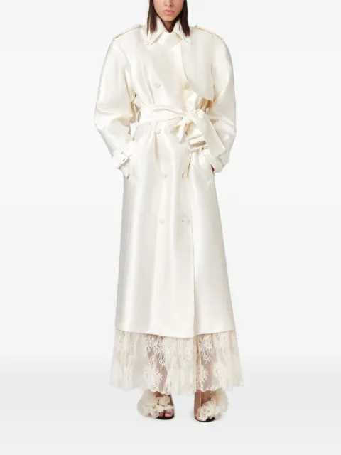 Giuseppe Di Morabito kritstrecksrandig trenchcoat