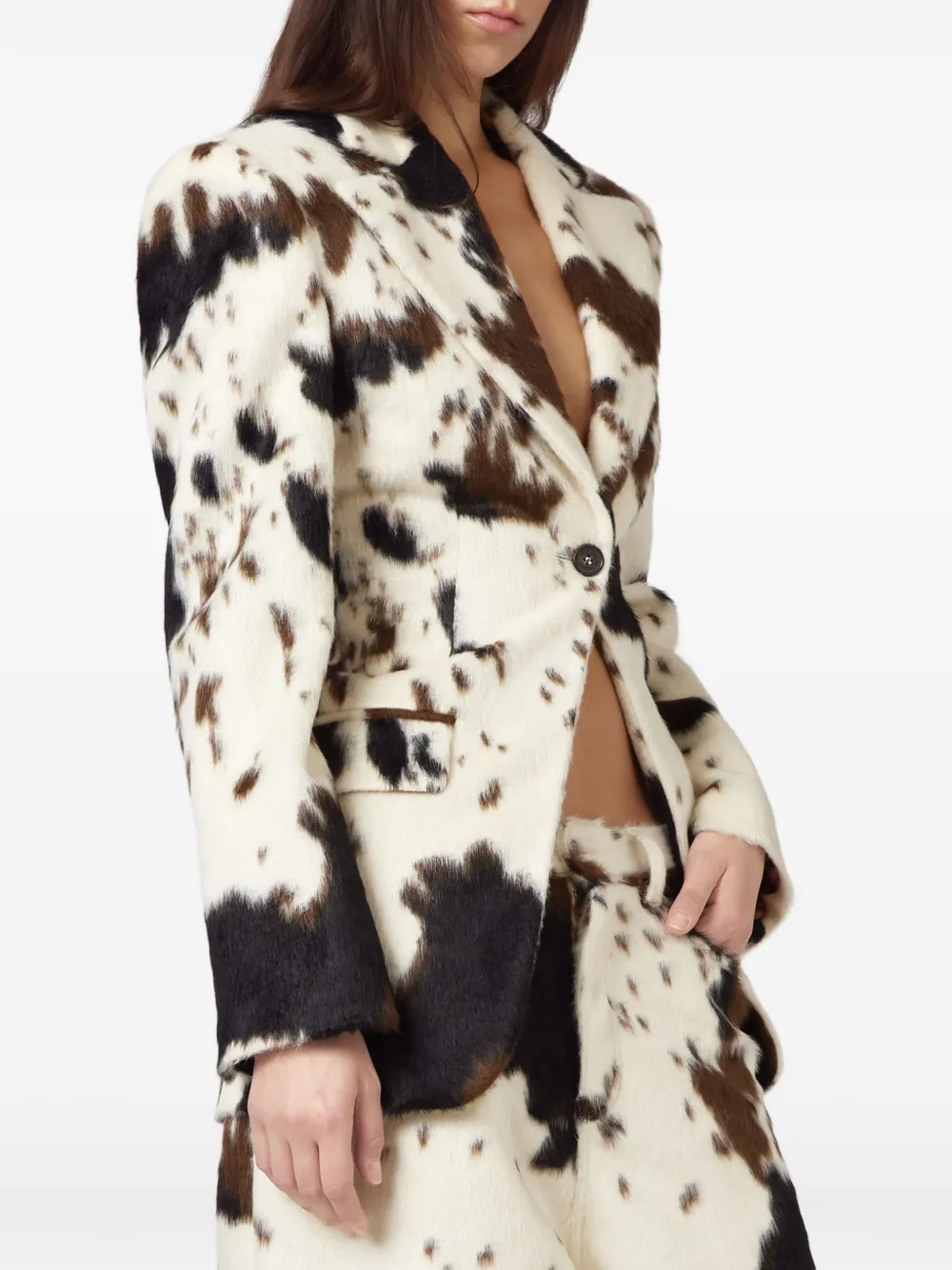 Giuseppe Di Morabito Blazer mit Kuhfell-Optik - Nude