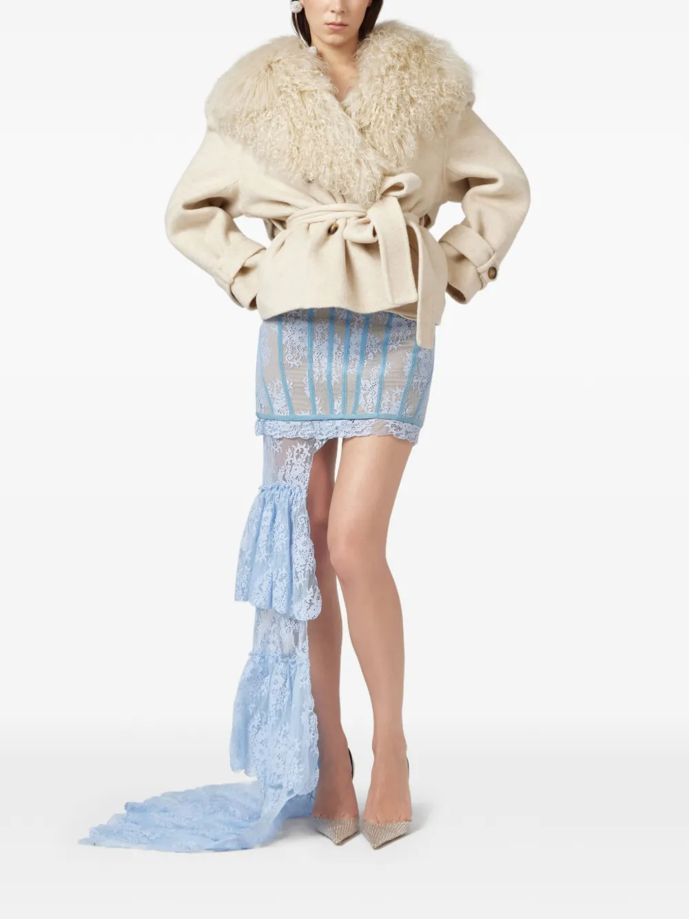 Giuseppe Di Morabito Jas met ceintuur Beige