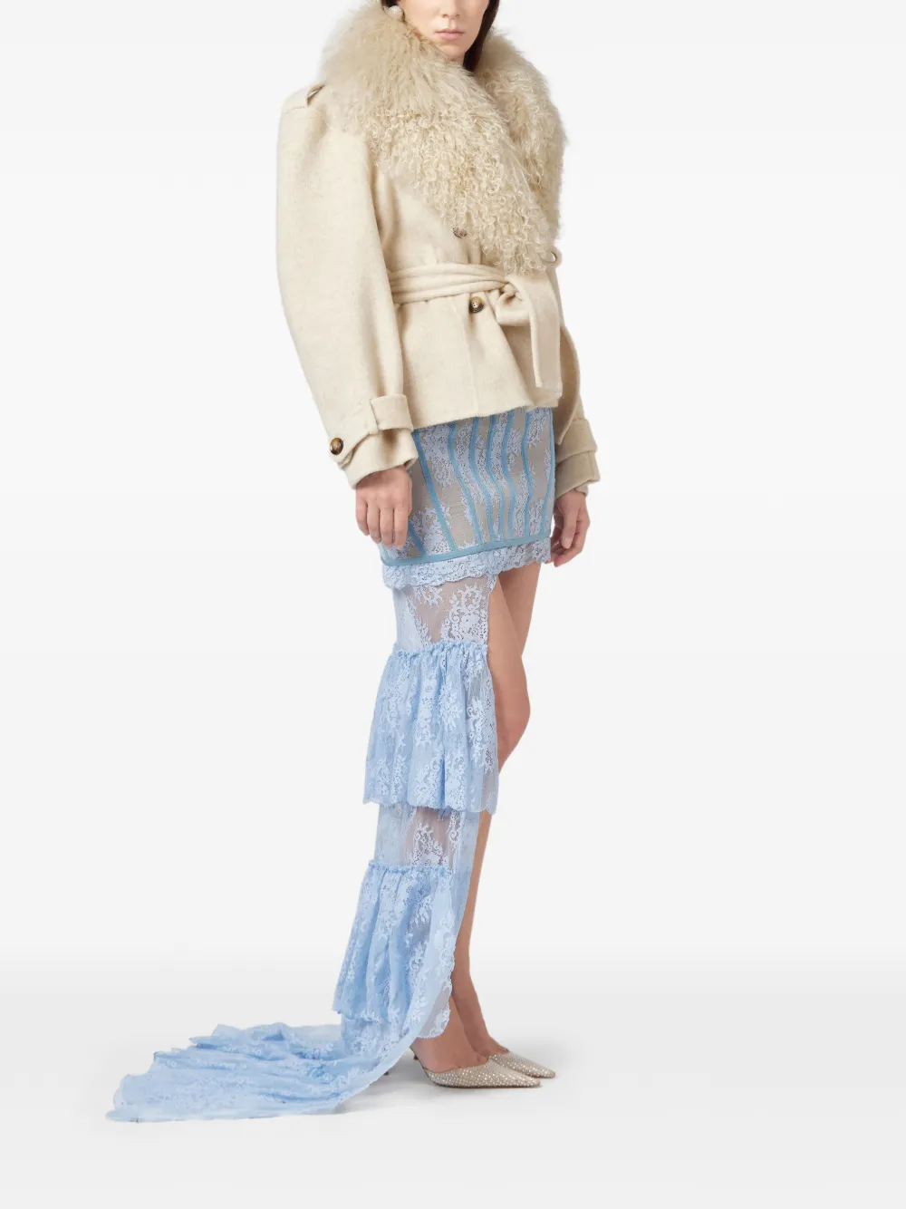 Giuseppe Di Morabito Jas met ceintuur Beige